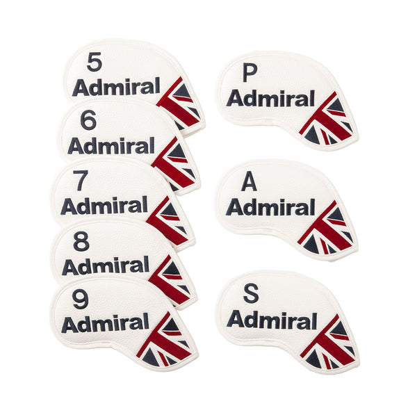 アドミラルゴルフ ヘッドカバー メンズ レディース アイアンカバー Admiral GOLF ブランド 大人 ゴルフ かっこいい クラブカバー 8個セット 軽量 合皮 ロゴ ゴルフ用品 アイアンセットユニオンジャック ADMG5BH5