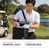 アドミラルゴルフ 保冷バッグ ゴルフ 保冷 保温 Admiral GOLF ゴルフラウンド ボックス型 600mlペットボトル 6本 ラウンド 折り畳み ショルダーストラップ スポーツ クールバッグコンパクト ADMZ5BT9