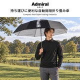 アドミラルゴルフ 傘 メンズ レディース 晴雨兼用 Admiral GOLF ブランド おしゃれ ゴルフ 折りたたみ傘 自動開閉 日傘 遮光 UVカット 紫外線対策 ゴルフパラソル 60cm ゴルフアンブレラ 折り畳み ADMZ5BK1