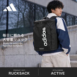アディダス リュック レディース メンズ 大容量 通学 通勤 丈夫 ブランド adidas スクールリュック アウトドア 遠征 部活 防水性 反射材 黒 B4 23L リニアスクエアバッグ NQ156