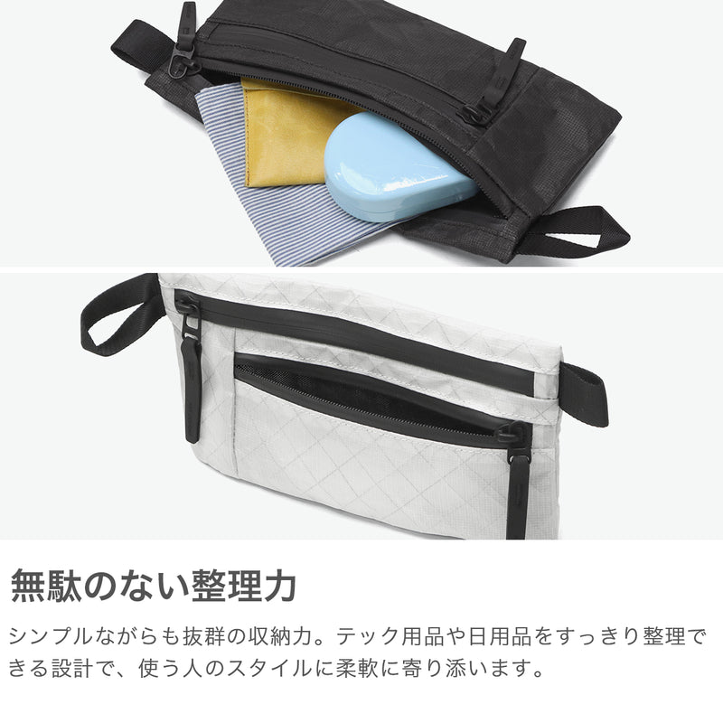 エアー ポーチ メンズ レディース 小物入れ 小さめ Aer ブランド 大人 おしゃれ 小物 整理 スリム コンパクト ミニ ファスナー 軽量 軽い アウトドア マルチポーチ トラベル 1.2L 黒 白 無地 耐久性 Simple Kit