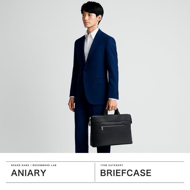 【正規取扱店】 アニアリ ブリーフケース 本革 メンズ レディース aniary レザー 革 バッグ ビジネスバッグ 自立 軽量 薄型 ファスナー付き 日本製 B4 Artisan Leather アルティザンレザー Brief 36-01000