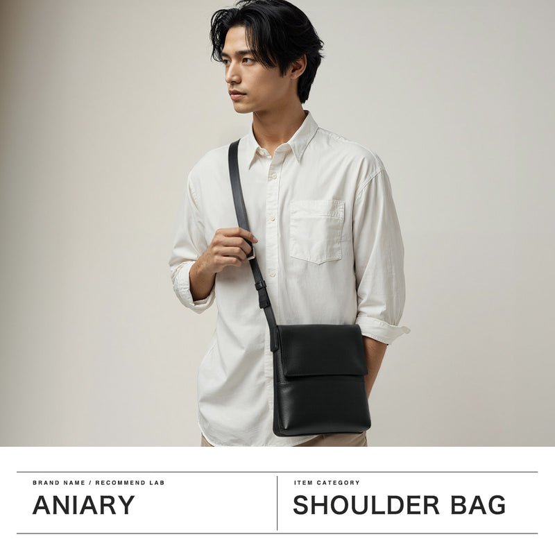 【正規取扱店】 アニアリ ショルダーバッグ メンズ レディース aniary ブランド 斜めがけ バッグ 本革 革 レザー 縦型 軽量 軽い おしゃれ 小さめ フラップ 旅行 日本製 B5 Artisan Leather Shoulder 36-03000
