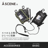 【正規取扱店】 エーシーン スマホショルダー メンズ レディース ショルダーバッグ ミニ A SCENE ブランド おしゃれ カジュアル ポーチ 軽量 軽い バッグ 斜め掛け 縦型 横型 携帯 ファスナー Dock in pouch