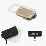 【正規取扱店】 エーシーン スマホケース iPhone17pro iPhone18pro カバー A SCENE iPhoneケース おしゃれ ケース 17pro 18pro キルティング クリアケース ポケット スマホ アイフォンケース iPhone Quilt clear case