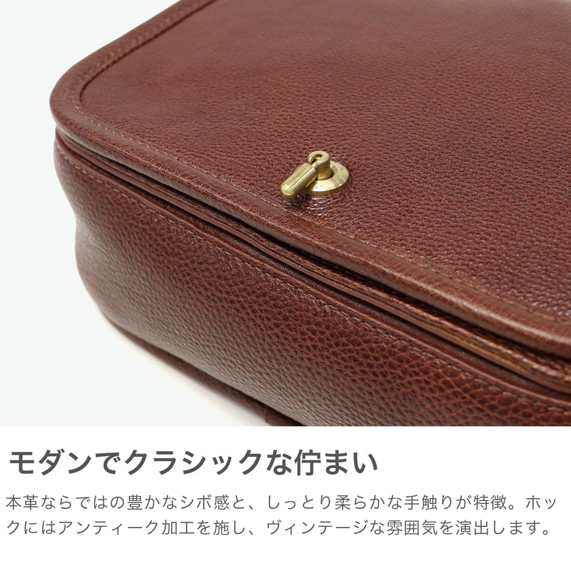 アウ ショルダーバッグ メンズ レディース A_W 斜めがけ 小さめ 革 本革 牛革 レザー ブランド 大人 メールバッグ シンプル かっこいい おしゃれ コンパクト ショルダー ホック かぶせ HOK SHOULDER M AB-008