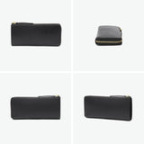 アウ 長財布 メンズ レディース 本革 黒 A_W 財布 革 レザー 小銭入れ ファスナー 大容量 シンプル Lobb LONG PURSE AP-001