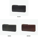 アウ 長財布 メンズ レディース 本革 黒 A_W 財布 革 レザー 小銭入れ ファスナー 大容量 シンプル Lobb LONG PURSE AP-001