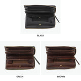 アウ 長財布 メンズ レディース 本革 黒 A_W 財布 革 レザー 小銭入れ ファスナー 大容量 シンプル Lobb LONG PURSE AP-001