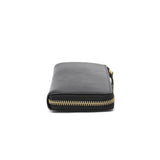 アウ 長財布 メンズ レディース 本革 黒 A_W 財布 革 レザー 小銭入れ ファスナー 大容量 シンプル Lobb LONG PURSE AP-001