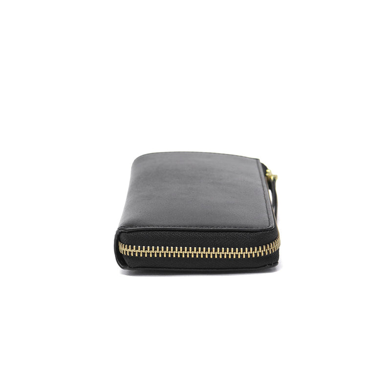 アウ 長財布 メンズ レディース 本革 黒 A_W 財布 革 レザー 小銭入れ ファスナー 大容量 シンプル Lobb LONG PURSE AP-001