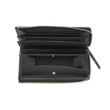 アウ 長財布 メンズ レディース 本革 黒 A_W 財布 革 レザー 小銭入れ ファスナー 大容量 シンプル Lobb LONG PURSE AP-001