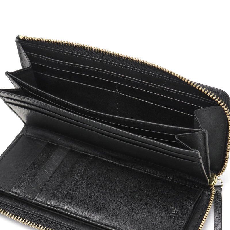 アウ 長財布 メンズ レディース 本革 黒 A_W 財布 革 レザー 小銭入れ ファスナー 大容量 シンプル Lobb LONG PURSE AP-001