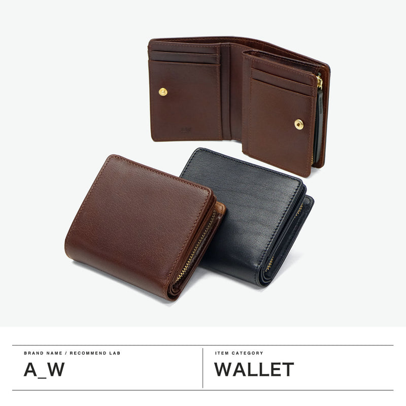 アウ 二つ折り財布 メンズ レディース ブランド 札 小銭 A_W 財布 本革 革 レザー 小銭入れ ファスナー シンプル 黒 Lobb BILLFOLD L ZIP PURSE S AP-003