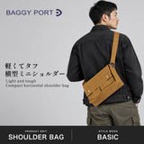 バギーポート ショルダーバッグ メンズ レディース ブランド BAGGY PORT バッグ 小さめ 帆布 斜めがけ 大人 軽量 軽い 難燃 耐水 ミニショルダー B5 日本製 横型ショルダーバッグ(S) シェルターダック INS-602