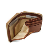 バギーズアネックス 二つ折り財布 レディース メンズ ブランド BAGGY'S ANNEX 財布 大人 ファスナー 大容量 BOX型小銭入れ 小銭入れあり カード入れ コンパクト エンボス リサイクルレザー ハーフ財布 LZKM-141