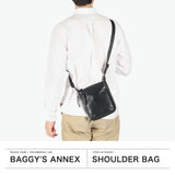 バギーズアネックス ショルダーバッグ メンズ レディース BAGGY'S ANNEX 斜めがけ 小さめ 大人 かっこいい 軽量 本革 革 レザー 斜めがけバッグ 斜め掛け ミニショルダーバッグ 縦型 拡張 グロッシー LZKM-1500