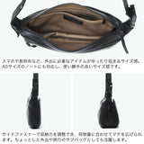 バギーズアネックス ショルダーバッグ メンズ レディース BAGGY'S ANNEX 小さめ 斜めがけ ショルダー ブランド 本革 革 レザー 軽量 大人 上品 かっこいい シンプル 横型 拡張 A5 グロッシー LZKM-1502