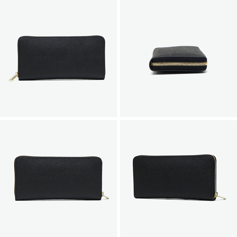 バギーポート 長財布 メンズ レディース ロングウォレット BAGGY PORT ブランド 大人 おしゃれ 財布 ラウンド型 小銭入れ 札入れ カード 本革 革 エコレザー ファスナー 黒桟革 ラウンドファスナー長財布 ZYS-390