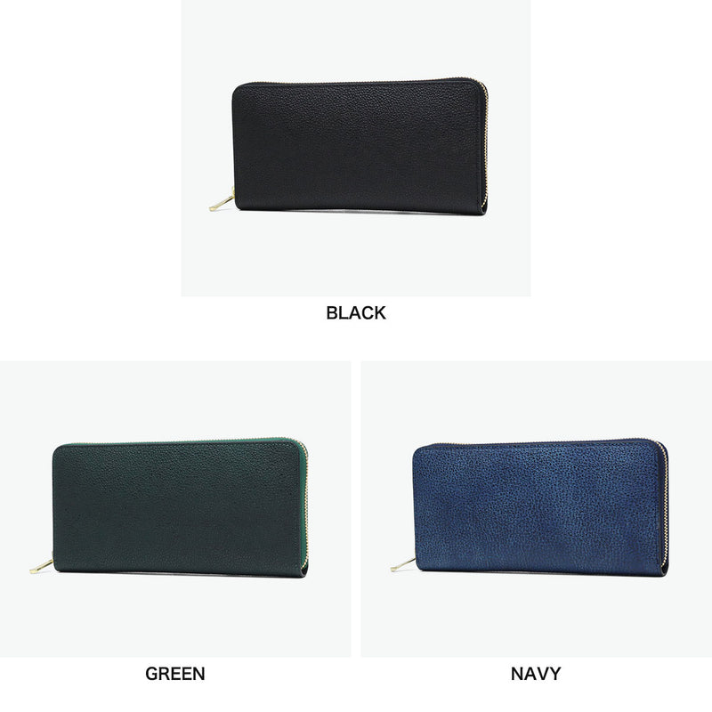 バギーポート 長財布 メンズ レディース ロングウォレット BAGGY PORT ブランド 大人 おしゃれ 財布 ラウンド型 小銭入れ 札入れ カード 本革 革 エコレザー ファスナー 黒桟革 ラウンドファスナー長財布 ZYS-390