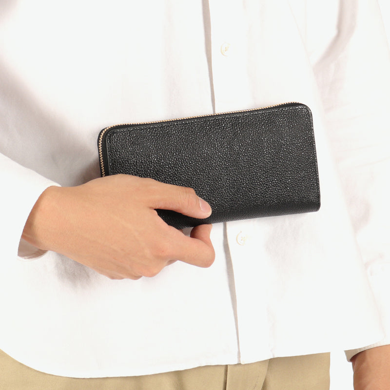 バギーポート 長財布 メンズ レディース ロングウォレット BAGGY PORT ブランド 大人 おしゃれ 財布 ラウンド型 小銭入れ 札入れ カード 本革 革 エコレザー ファスナー 黒桟革 ラウンドファスナー長財布 ZYS-390