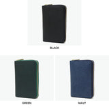 バギーポート 二つ折り財布 メンズ レディース 折財布 BAGGY PORT ブランド 大人 おしゃれ 財布 ラウンド型 小銭入れ 札入れ カード 本革 革 エコレザー ファスナー 黒桟革 ラウンドファスナーハーフ財布 ZYS-391