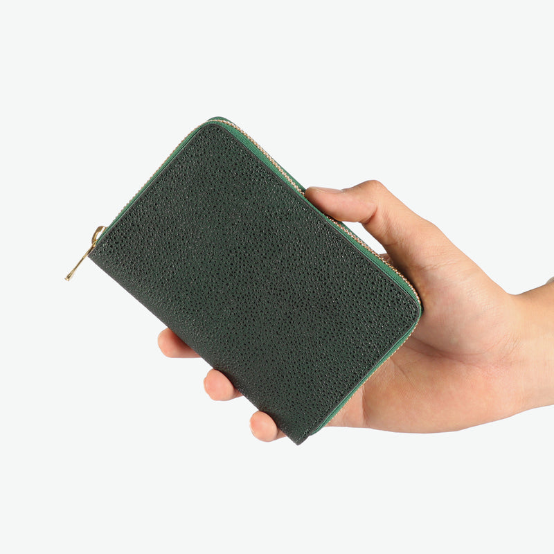 バギーポート 二つ折り財布 メンズ レディース 折財布 BAGGY PORT ブランド 大人 おしゃれ 財布 ラウンド型 小銭入れ 札入れ カード 本革 革 エコレザー ファスナー 黒桟革 ラウンドファスナーハーフ財布 ZYS-391