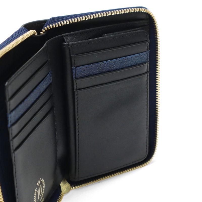 バギーポート 二つ折り財布 メンズ レディース 折財布 BAGGY PORT ブランド 大人 おしゃれ 財布 ラウンド型 小銭入れ 札入れ カード 本革 革 エコレザー ファスナー 黒桟革 ラウンドファスナーハーフ財布 ZYS-391