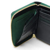 バギーポート 二つ折り財布 メンズ レディース 折財布 BAGGY PORT ブランド 大人 おしゃれ 財布 ラウンド型 小銭入れ 札入れ カード 本革 革 エコレザー ファスナー 黒桟革 ラウンドファスナーハーフ財布 ZYS-391