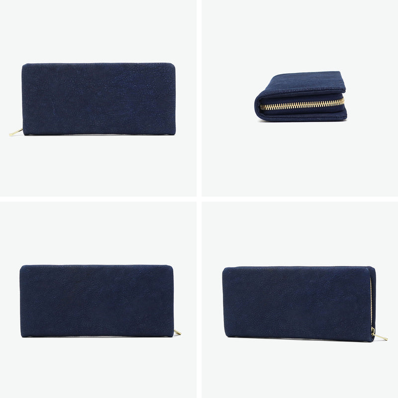 バギーポート 長財布 メンズ レディース BAGGY PORT 本革 革 レザー 大容量 財布 シンプル ファスナー ブランド 藍染め ヌバック ラウンドファスナー ZYS-490