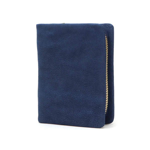 バギーポート 二つ折り財布 メンズ レディース box型小銭入れ ブランド 札 小銭 BAGGY PORT 本革 革 レザー 大容量 財布 シンプル ファスナー 藍染め ヌバック ラウンドファスナー ハーフ財布 ZYS-491