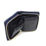バギーポート 二つ折り財布 メンズ レディース box型小銭入れ ブランド 札 小銭 BAGGY PORT 本革 革 レザー 大容量 財布 シンプル ファスナー 藍染め ヌバック ラウンドファスナー ハーフ財布 ZYS-491
