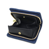 バギーポート 二つ折り財布 メンズ レディース box型小銭入れ ブランド 札 小銭 BAGGY PORT 本革 革 レザー 大容量 財布 シンプル ファスナー 藍染め ヌバック ラウンドファスナー ハーフ財布 ZYS-491