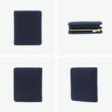 バギーポート 二つ折り財布 メンズ レディース ブランド 札 小銭 BAGGY PORT 本革 革 レザー 財布 シンプル ファスナー 藍染め ヌバック コンパクトハーフ財布 ZYS-492