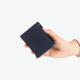 バギーポート 二つ折り財布 メンズ レディース ブランド 札 小銭 BAGGY PORT 本革 革 レザー 財布 シンプル ファスナー 藍染め ヌバック コンパクトハーフ財布 ZYS-492