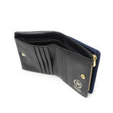 バギーポート 二つ折り財布 メンズ レディース ブランド 札 小銭 BAGGY PORT 本革 革 レザー 財布 シンプル ファスナー 藍染め ヌバック コンパクトハーフ財布 ZYS-492