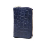 バギーポート 二つ折り財布 メンズ レディース BAGGY PORT ブランド 大人 おしゃれ 財布 ラウンドジップ 小銭入れあり 藍染め 本革 ワニ革 クロコ 本藍染め×クロコダイル ラウンドファスナーハーフ財布 ZWL-8001