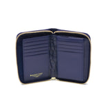 バギーポート 二つ折り財布 メンズ レディース BAGGY PORT ブランド 大人 おしゃれ 財布 ラウンドジップ 小銭入れあり 藍染め 本革 ワニ革 クロコ 本藍染め×クロコダイル ラウンドファスナーハーフ財布 ZWL-8001