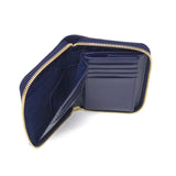 バギーポート 二つ折り財布 メンズ レディース BAGGY PORT ブランド 大人 おしゃれ 財布 ラウンドジップ 小銭入れあり 藍染め 本革 ワニ革 クロコ 本藍染め×クロコダイル ラウンドファスナーハーフ財布 ZWL-8001