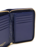 バギーポート 二つ折り財布 メンズ レディース BAGGY PORT ブランド 大人 おしゃれ 財布 ラウンドジップ 小銭入れあり 藍染め 本革 ワニ革 クロコ 本藍染め×クロコダイル ラウンドファスナーハーフ財布 ZWL-8001