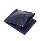 バギーポート マネークリップ メンズ レディース 札ばさみ BAGGY PORT ブランド 大人 おしゃれ ミニ 財布 コンパクト 二つ折り スリム 小銭入れあり 藍染め 本革 ワニ革 クロコ 本藍染め×クロコダイル ZWL-8002