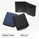 バギーポート 二つ折り財布 メンズ レディース 本革 BAGGY PORT コンパクト ブランド 日本製 大人 おしゃれ 財布 二つ折り 薄型 スリム レザー 姫路 黒桟革 コンパクト財布 ZYS393