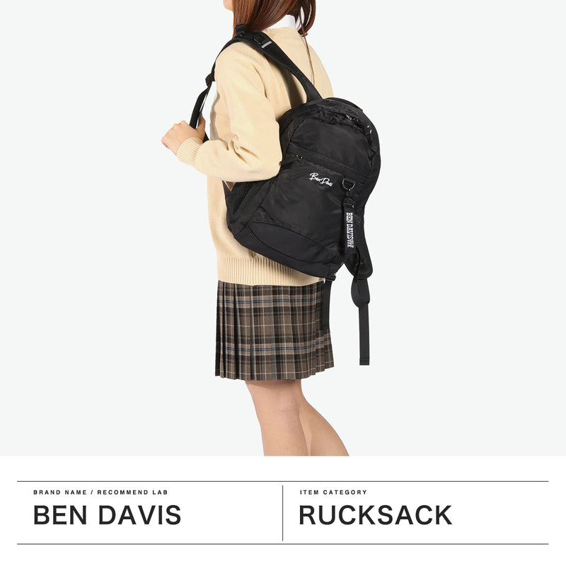 Ben Davis Backpack untuk Wanita Lelaki Kapasiti Besar Sekolah Ben Davis Beg Beg Ransel Komputer Bergaya Gadis Kasual Lelaki Lelaki Perjalanan Hitam Junior dan Pelajar Sekolah Tinggi Kanan Black A4 Small Daypack 12L BDW-8414