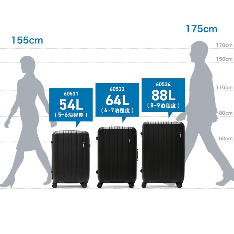 【正規品1年保証】 バーマス スーツケース Mサイズ BERMAS キャリー キャリーケース ビジネス 旅行 トラベル TSAロック ストッパー付き 静音 メンズ レディース 6～7泊 HERITAGEⅡ フレーム64L 60533