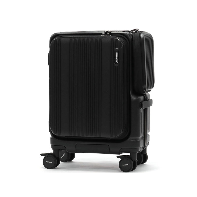 【正規品1年保証】 バーマス スーツケース 機内持ち込み フロントオープン BERMAS キャリーケース カップホルダー ストッパー 3～4泊 TSロック トラベルセントリー EURO CITY3 サイドポケット付き 35L 48cm 60526