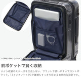 【正規品1年保証】 バーマス スーツケース 機内持ち込み フロントオープン BERMAS 軽量 ストッパー キャリーケース 3～4泊 TSAロック USBポート 静音 トラベルセントリー INTER CITY2 36L 47cm 60561