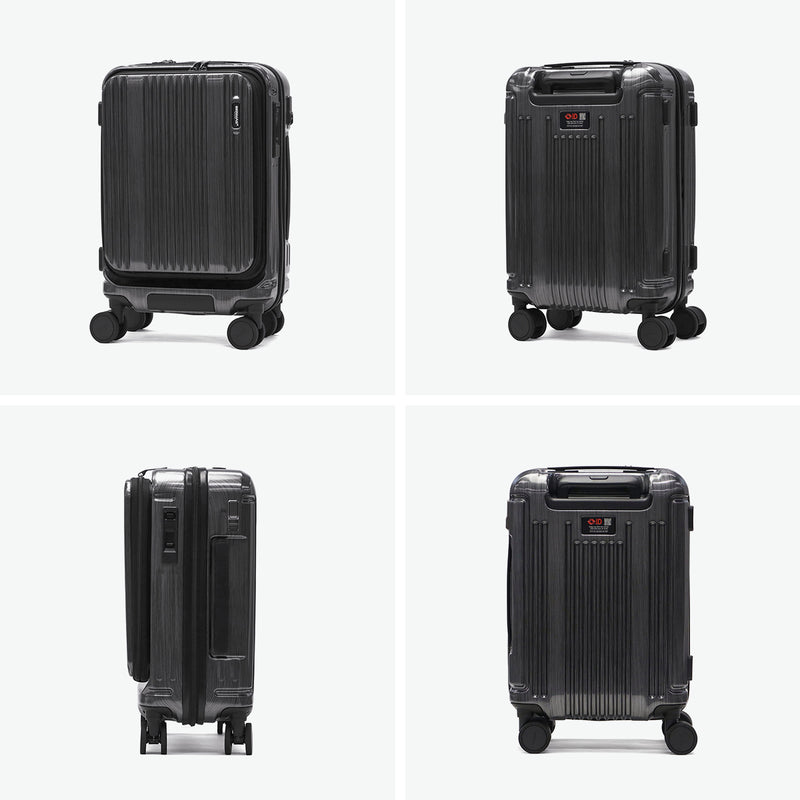 【正規品1年保証】 バーマス スーツケース 機内持ち込み フロントオープン BERMAS 軽量 ストッパー キャリーケース 3～4泊 TSAロック USBポート 静音 トラベルセントリー INTER CITY2 36L 47cm 60561