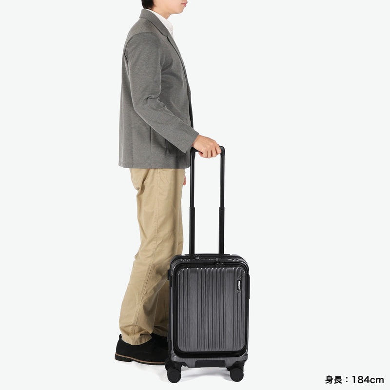 【正規品1年保証】 バーマス スーツケース 機内持ち込み フロントオープン BERMAS 軽量 ストッパー キャリーケース 3～4泊 TSAロック USBポート 静音 トラベルセントリー INTER CITY2 36L 47cm 60561