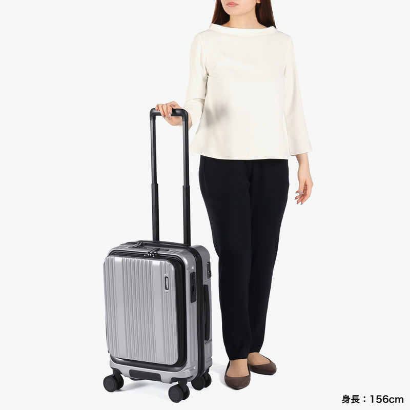 【正規品1年保証】 バーマス スーツケース 機内持ち込み フロントオープン BERMAS 軽量 ストッパー キャリーケース 3～4泊 TSAロック USBポート 静音 トラベルセントリー INTER CITY2 36L 47cm 60561