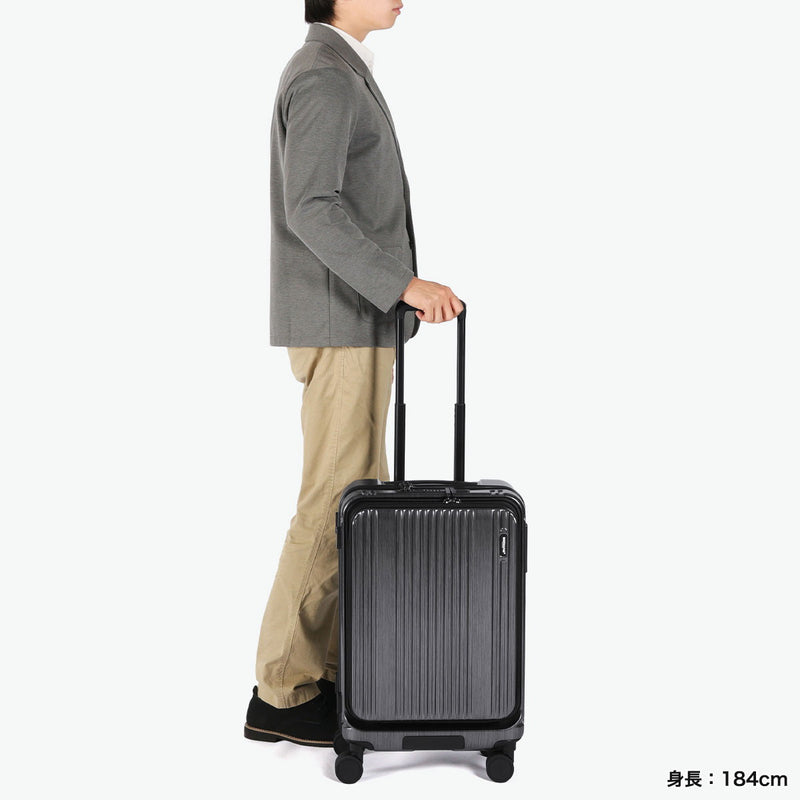 【正規品1年保証】 バーマス スーツケース フロントオープン BERMAS 軽量 ストッパー キャリーケース 5～6泊 TSAロック USBポート 充電 静音 PC収納 パソコン INTER CITY2 57L 56cm 15inch 60562